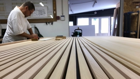 Massivholz Design-Wand Herstellung Linz Massivholz Design-Wand Herstellung Linz