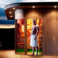 Gartensauna - finnische Sauna mit Infrarot und Himalaya Salz Salzburg