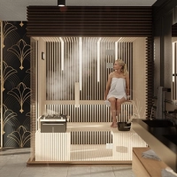 Moderne finnische Sauna