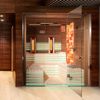 Kombinierte Sauna nach Maß mit Glasfront, Wien